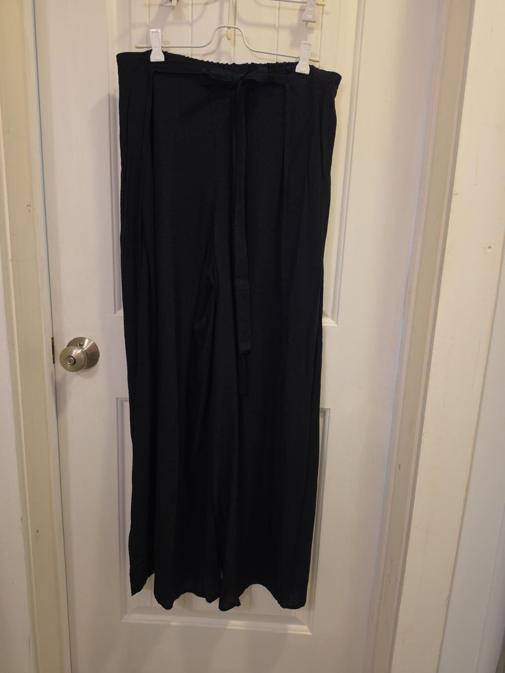 Mahina Black Open Side Split Leg Palazzo Pants Size Medium